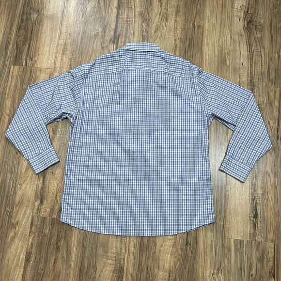 UnTuckit Mens XXXL Wrinkle Free Long Sleeve Blue Plaid Shirt - READ DESCRIPTION - Picture 8 of 11